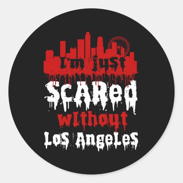 Homesick Los Angeles America American Halloween Cr Classic Round Sticker (Front)