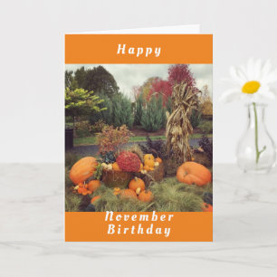 HOMESPUN GREETING *HAPPY NOVEMBER BIRTHDAY* CARD