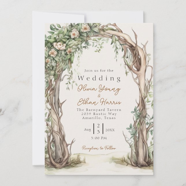 HOMESPUN - Rustic Wedding Invitation (Front)