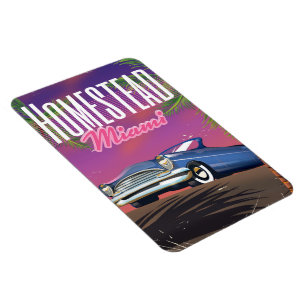 Homestead Florida USA 80s travel poster Magnet