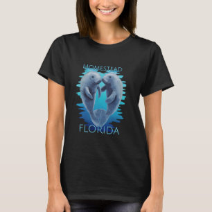 Homestead Florida Vacation Cute Manatees Sea Cow T-Shirt