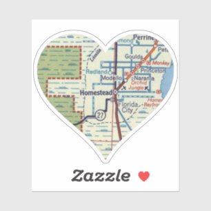 Homestead Florida Vintage Map