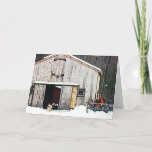 Homestead In Winter Note Card