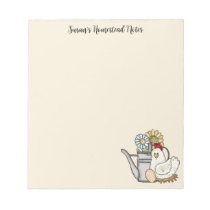 Homestead Notes Cute Chicken And Watering Can