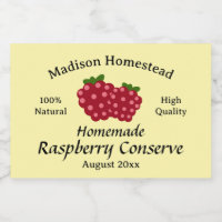 Homestead Raspberry Conserve Jelly Jam template