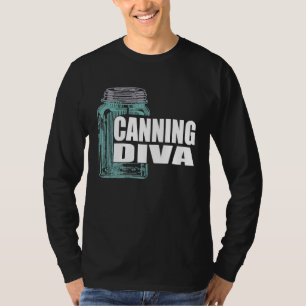 Homesteader Mason Jar Canning Prepper Diva Wht  Sa T-Shirt