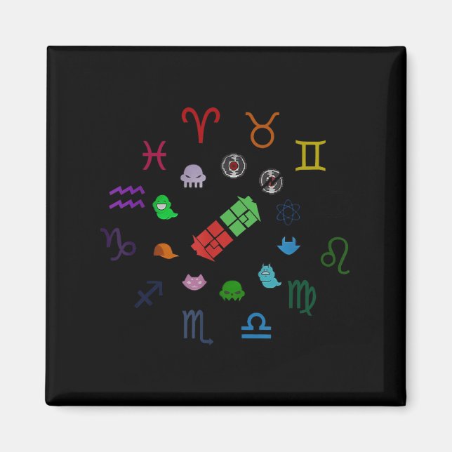 Homestuck Emblems Zodiac Signs Funny Men Women Kid Magnet (Front)