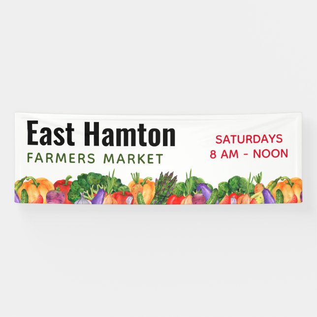 Hometown Farmers Market Stand Banner (Horizontal)