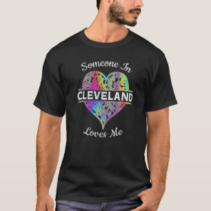 Hometown Rainbow Pride Heart Someone in Cleveland T-Shirt