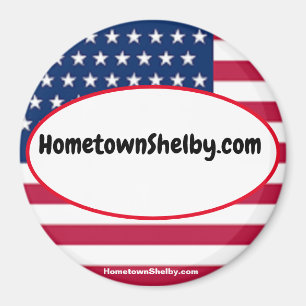 HometownShelby.com patriotic magnet