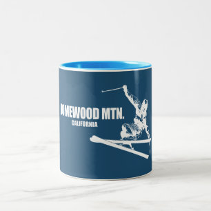 Homewood Mountain Resort California Skier Two-Tone Coffee Mug