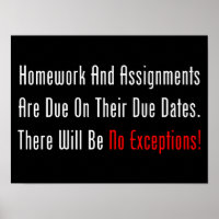 Homework And Assignments Are Due (dark)