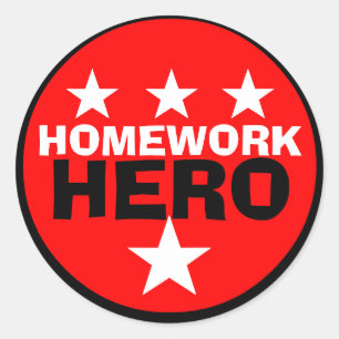 Homework Hero School Sticker