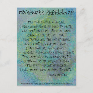 Homework Rebellion Postcard