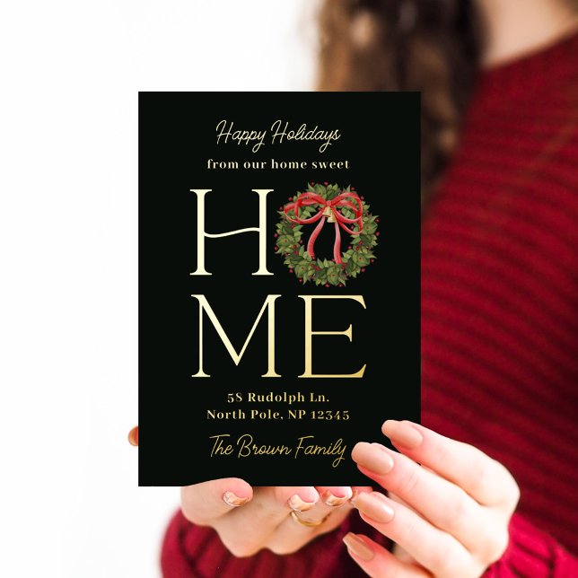 Homey Greeting FOIL Holiday Moving Announcement (Creator Uploaded)