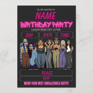 Homies Birthday Invitation Chicana Birthday