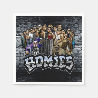 Homies Party Napkins, 90s Old School Party   Napkin
