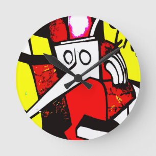 Hominid Round Clock