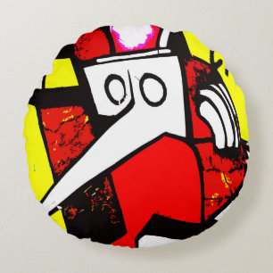 Hominid Round Cushion