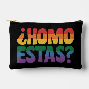 Homo Estas Funny Spanish Mexican Gay Ally LGBTQ Accessory Pouch