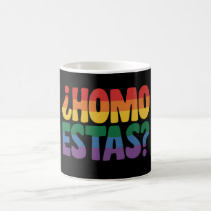 Homo Estas Funny Spanish Mexican Gay Ally LGBTQ Coffee Mug
