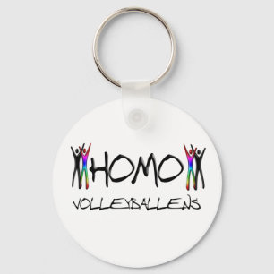Homo volleyball key ring