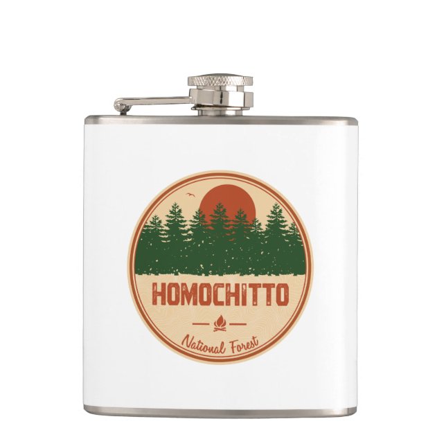 Homochitto National Forest Hip Flask (Front)