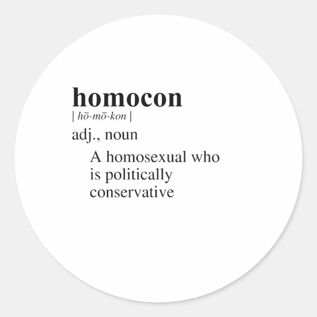 HOMOCON CLASSIC ROUND STICKER (Front)