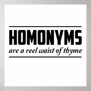 Homonyms Poster