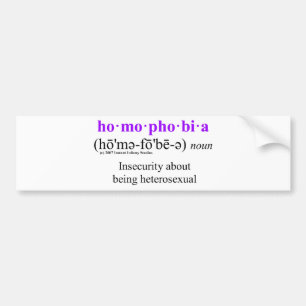 homophobia bumper sticker