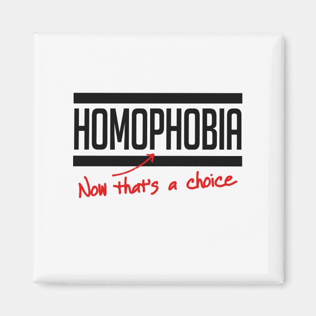Homophobia is a choice magnet (Front)