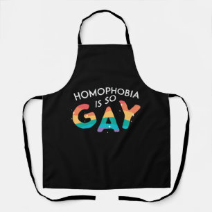 Homophobia Is Gay LGBT Pride Gay Rainbow Flag Stic Apron