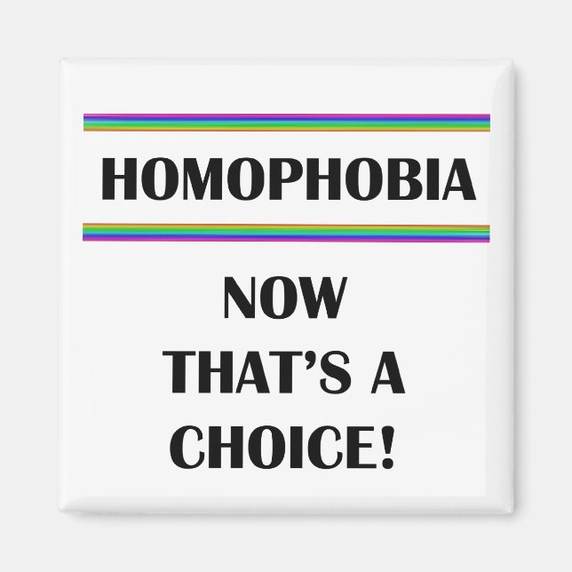 Homophobia....Now That's a Choice! Magnet (Front)
