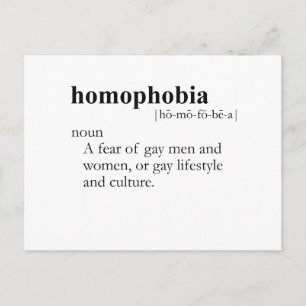 HOMOPHOBIC (definition) Postcard