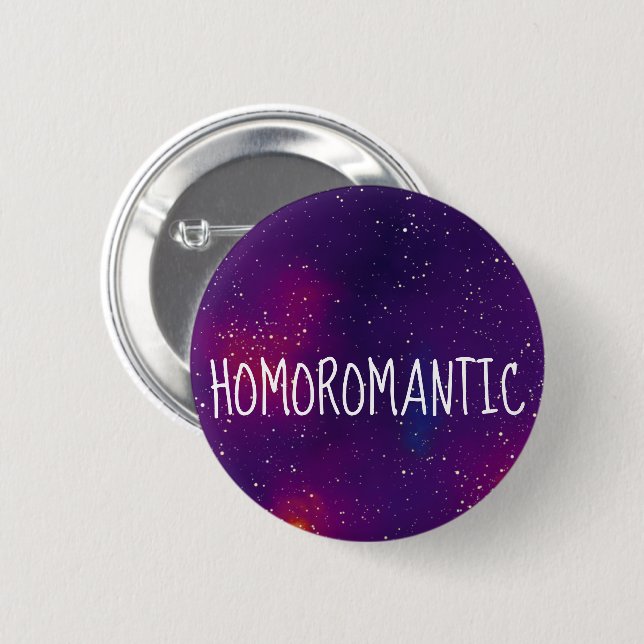 Homoromantic Customisable Galaxy Identity 6 Cm Round Badge (Front & Back)