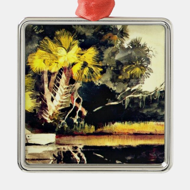 Homosassa, Jungle (Florida), Winslow Homer Metal Tree Decoration (Front)