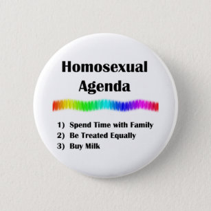 Homosexual Agenda 6 Cm Round Badge