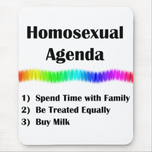 Homosexual Agenda Mouse Mat