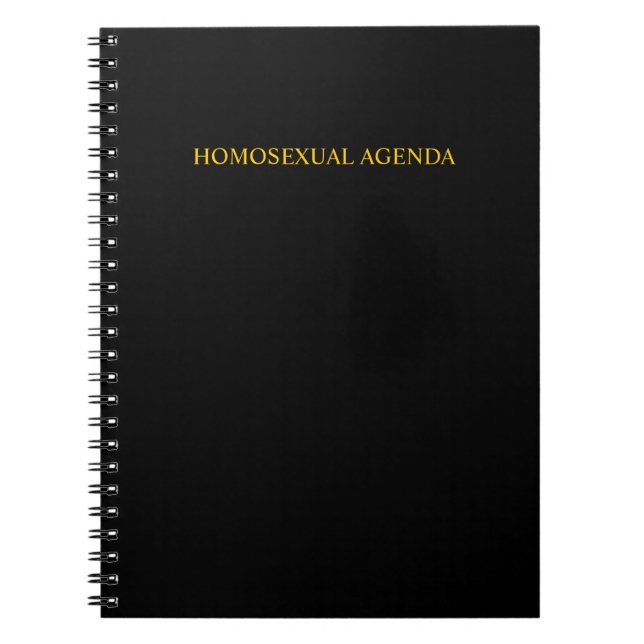 "Homosexual Agenda" Notebook (Front)
