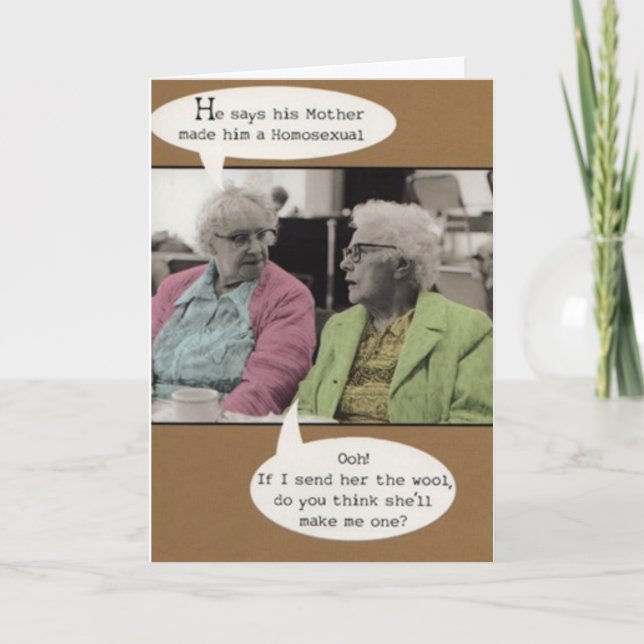 HOMOSEXUAL BIRTHDAY CARD (Front)