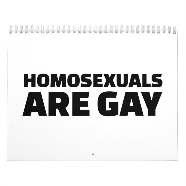 Homosexuals are gay calendar (Cover)