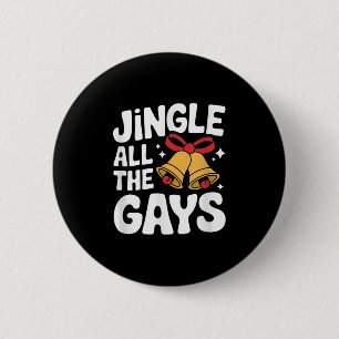 Homoual Christmas Pun Funny Gay Lgbt Xmas  6 Cm Round Badge