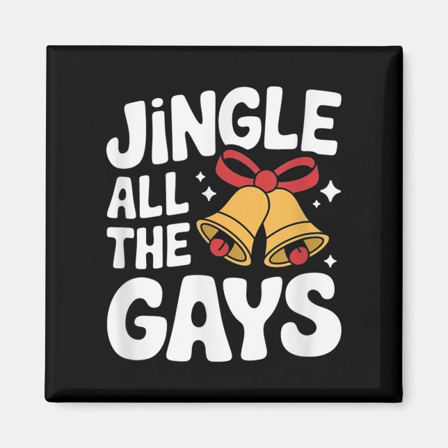 Homoual Christmas Pun Funny Gay Lgbt Xmas  Magnet (Front)