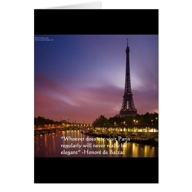 Hon de Balzac On Paris France (Front)