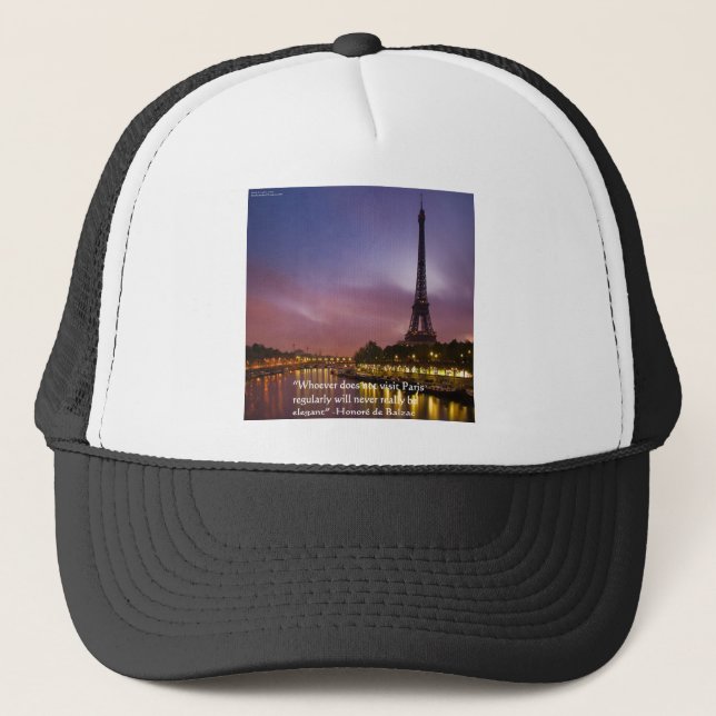Hon de Balzac On Paris France Trucker Hat (Front)