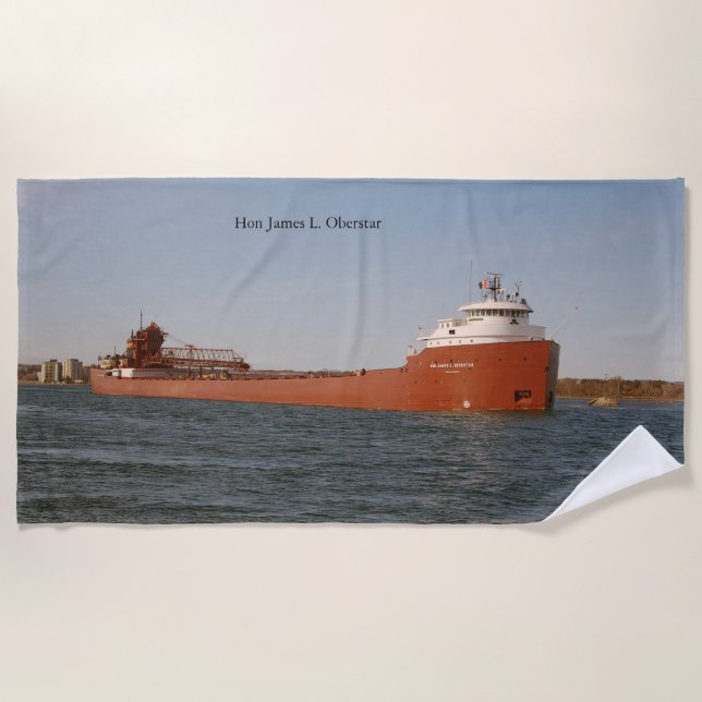 Hon James L. Oberstar beach towel (Front)