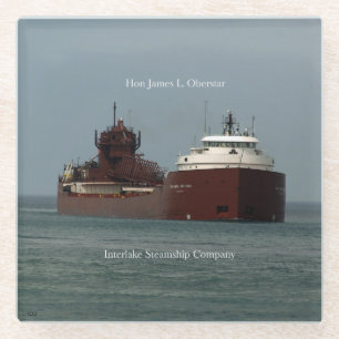 Hon James L. Oberstar glass coaster