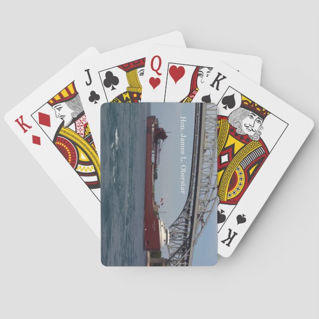 Hon James L. Oberstar Port Huron playing cards (Back)