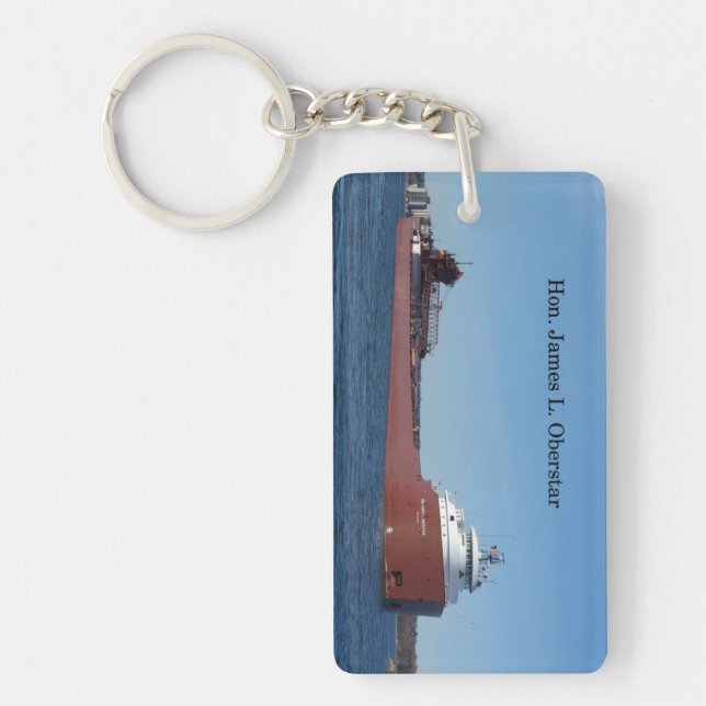 Hon James L. Oberstar rectangle key chain (Front)