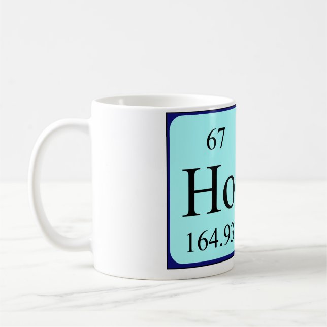 Hon periodic table name mug (Left)